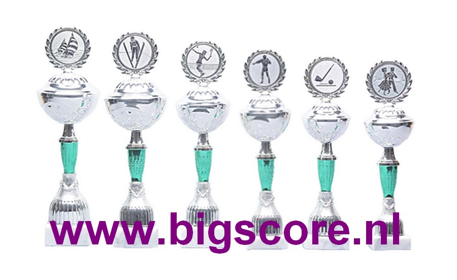 Z526 Beker Groen-Zilver